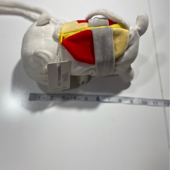 Miniso Life White Mini Squish-able Stuffed Plush Cute Kitty Cat Zip Purse NWT - Picture 14 of 15
